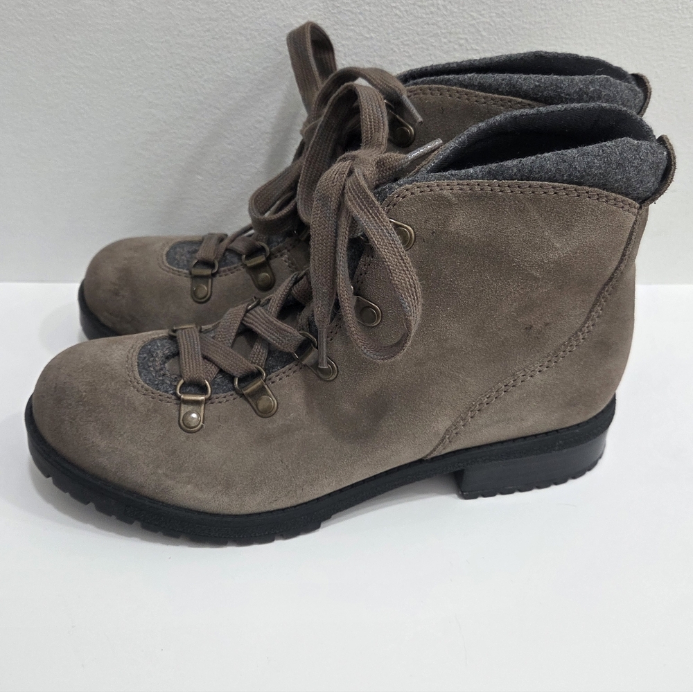 Clarks Women's Faralyn Alpha Blue Grey Suede Lace Up Hiking Boots Size 7 - Picture 7 of 14